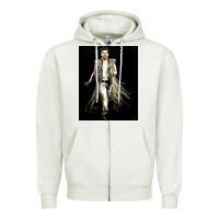 Oatmeal Heather adam lambert 01 Zipper Hoodie - artisFamous
