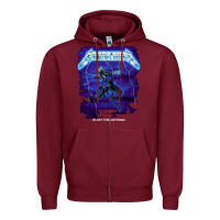 Burgundy blast the lightning Zipper Hoodie - artisFamous