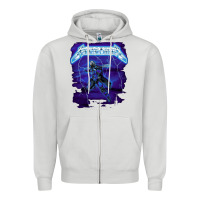Dove Grey blast the lightning Zipper Hoodie - artisFamous