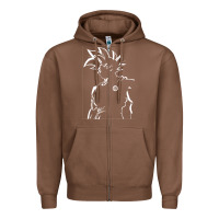 Chestnut Goku Zipper Hoodie - artisFamous
