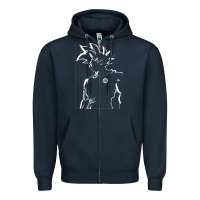 Navy Goku Zipper Hoodie - artisFamous