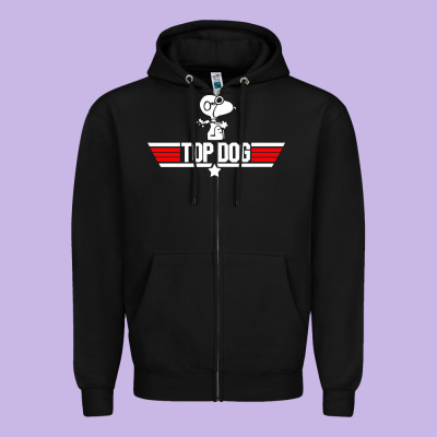 Top Dog Zipper Hoodie Designed By Artisfamous