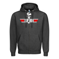 Charcoal Heather top dog Zipper Hoodie - artisFamous