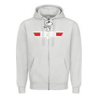 Dove Grey top dog Zipper Hoodie - artisFamous