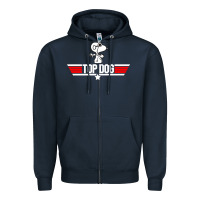 Navy top dog Zipper Hoodie - artisFamous