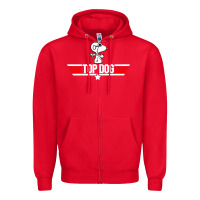 Red top dog Zipper Hoodie - artisFamous