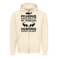 Sandshell funny fishing and hunting Zipper Hoodie - artisFamous