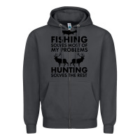 Smoke funny fishing and hunting Zipper Hoodie - artisFamous