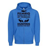True Royal funny fishing and hunting Zipper Hoodie - artisFamous