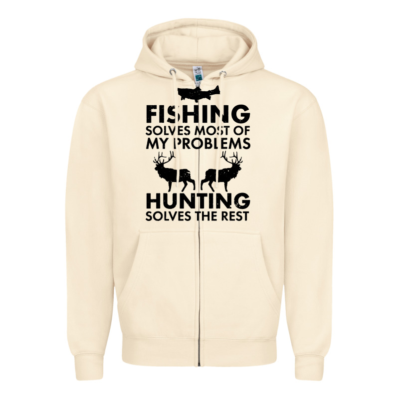 Funny Fishing And Hunting Zipper Hoodie by artisFamous | Teevron