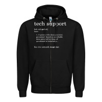Black funny tech support definition Zipper Hoodie - artisFamous