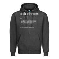 Charcoal Heather funny tech support definition Zipper Hoodie - artisFamous
