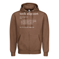 Chestnut funny tech support definition Zipper Hoodie - artisFamous