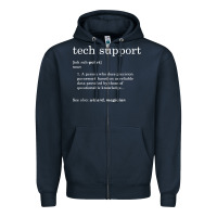 Navy funny tech support definition Zipper Hoodie - artisFamous