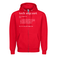 Red funny tech support definition Zipper Hoodie - artisFamous