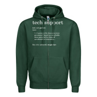 Sports Green funny tech support definition Zipper Hoodie - artisFamous