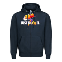 Navy pooh just pooh Zipper Hoodie - artisFamous
