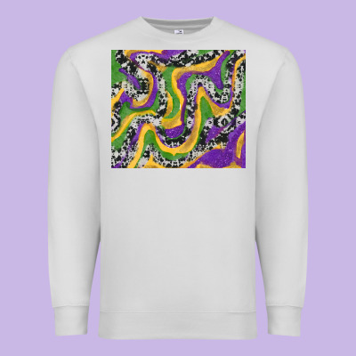 Mardi Gras Cowhide Premium Sweatshirt Designed By Ranaportraitstore