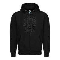 Black Essential Design Zipper Hoodie - artisFamous