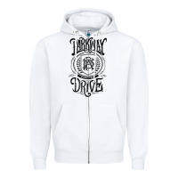 White Essential Design Zipper Hoodie - artisFamous