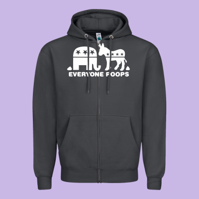 Everyone Poops Zipper Hoodie Designed By Artisfamous