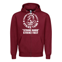 Burgundy farmington strike team Zipper Hoodie - artisFamous