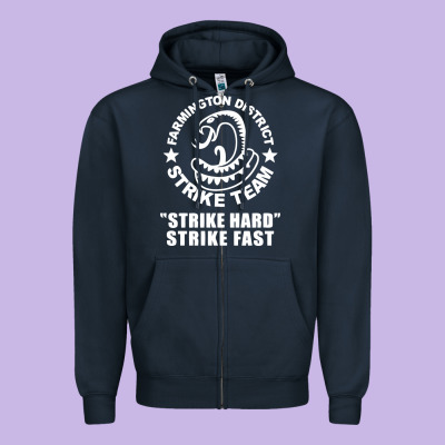 Farmington Strike Team Zipper Hoodie Designed By Artisfamous
