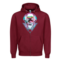 Burgundy bichons frise dog vintage Zipper Hoodie - artisFamous