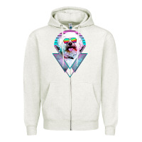 Oatmeal Heather bichons frise dog vintage Zipper Hoodie - artisFamous