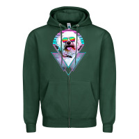 Sports Green bichons frise dog vintage Zipper Hoodie - artisFamous