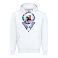 White bichons frise dog vintage Zipper Hoodie - artisFamous