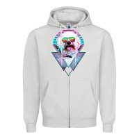 Dove Grey bichons frise dog vintage Zipper Hoodie - artisFamous
