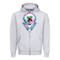Heather Grey bichons frise dog vintage Zipper Hoodie - artisFamous