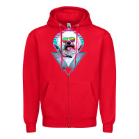 Red bichons frise dog vintage Zipper Hoodie - artisFamous