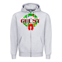 Heather Grey chest nuts Zipper Hoodie - artisFamous