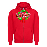 Red chest nuts Zipper Hoodie - artisFamous