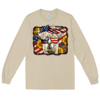Mushroom Western 4th Of July Lama Background Long Sleeve Tee - LillyAllenDesigns