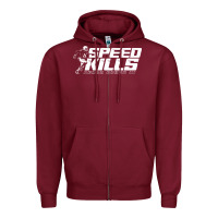 Burgundy henry ruggs speed kills Zipper Hoodie - artisFamous