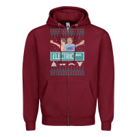 Burgundy pardon my take electric avenue ugly christmas sweater Zipper Hoodie - artisFamous