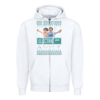 White pardon my take electric avenue ugly christmas sweater Zipper Hoodie - artisFamous