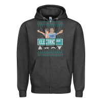 Charcoal Heather pardon my take electric avenue ugly christmas sweater Zipper Hoodie - artisFamous