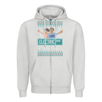 Dove Grey pardon my take electric avenue ugly christmas sweater Zipper Hoodie - artisFamous
