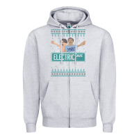 Heather Grey pardon my take electric avenue ugly christmas sweater Zipper Hoodie - artisFamous