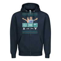 Navy pardon my take electric avenue ugly christmas sweater Zipper Hoodie - artisFamous