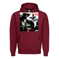 Burgundy NEWS KIDS ON THE BLOCK Zipper Hoodie - artisFamous