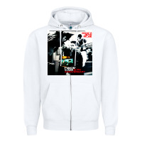 White NEWS KIDS ON THE BLOCK Zipper Hoodie - artisFamous
