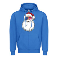 True Royal santa claus  u.s.a sunglasses christmas in july santa Zipper Hoodie - artisFamous