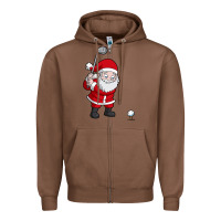 Chestnut santa claus golf christmas golfer golfing gift Zipper Hoodie - artisFamous