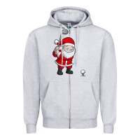 Heather Grey santa claus golf christmas golfer golfing gift Zipper Hoodie - artisFamous