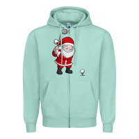 Santa Claus Golf Christmas Golfer Golfing Gift Zipper Hoodie | Teevron
